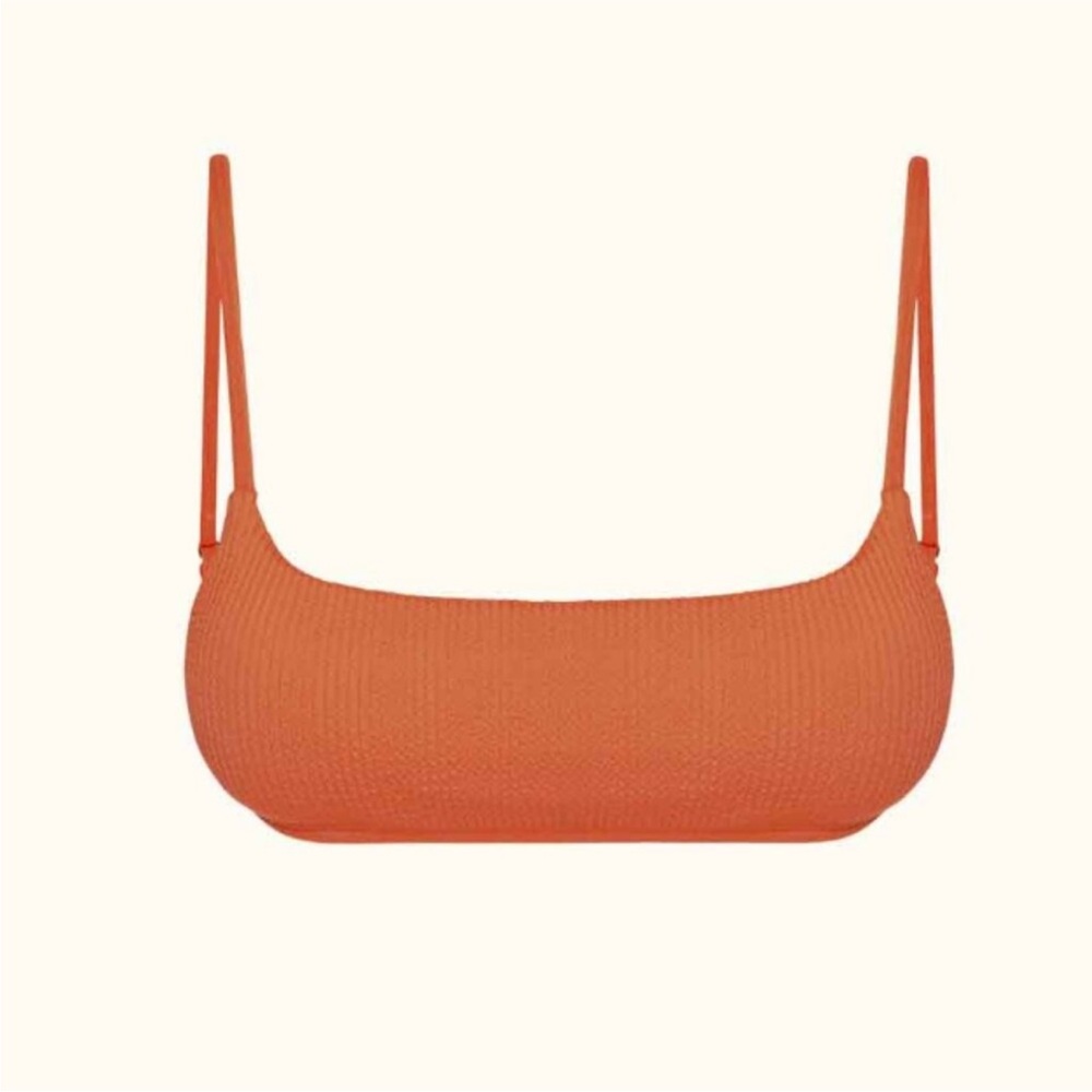 Monday Swim Bahamas Top - Cantaloupe Crinkle - size P